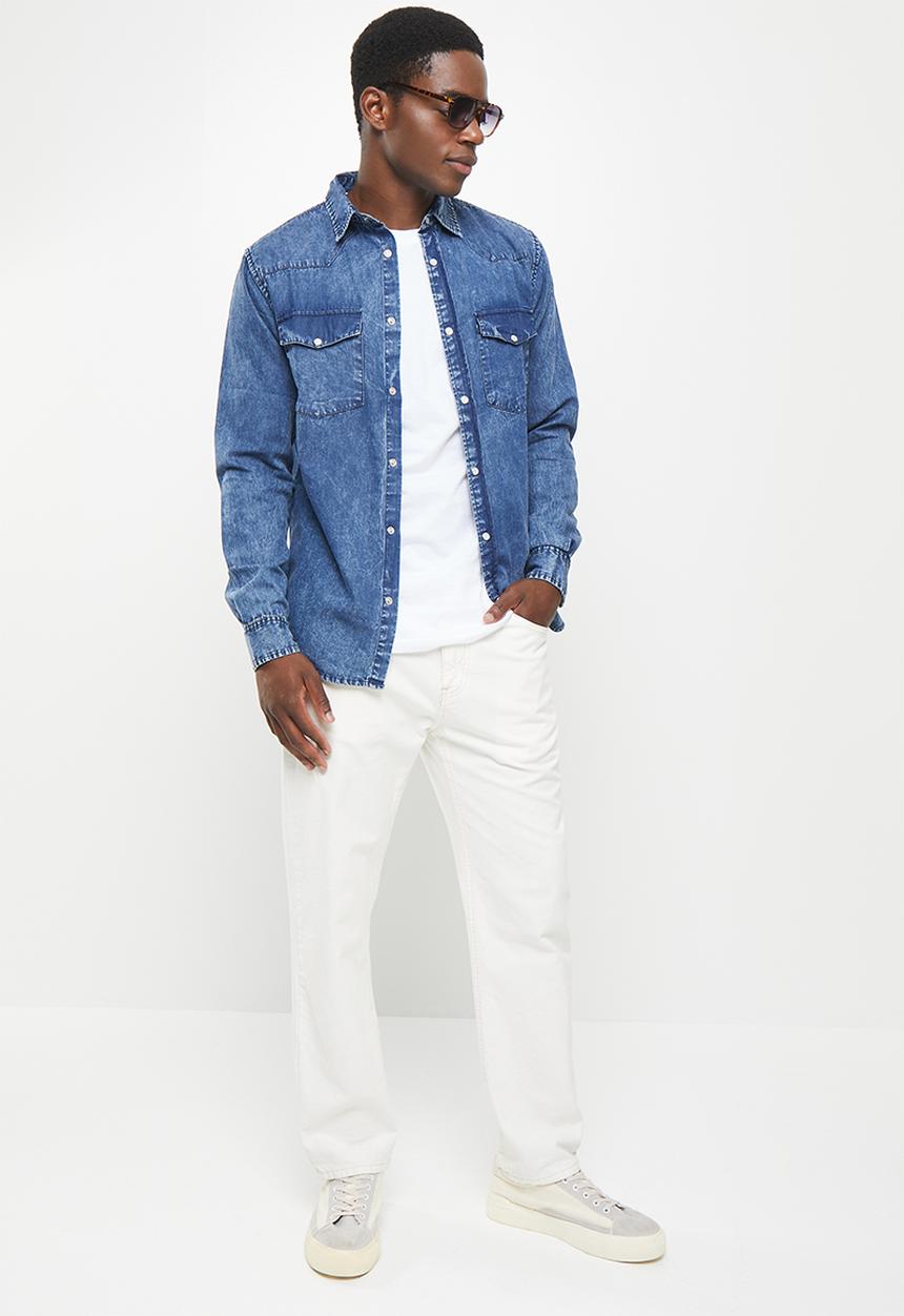 Vertigo - Vertigo stretch denim shirt - rinse wash denim