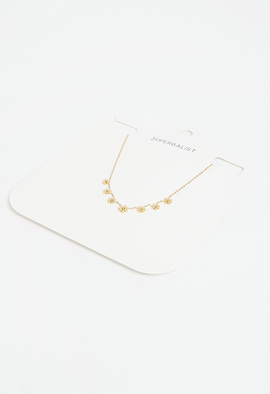 Superbalist - Flower charm necklace - gold