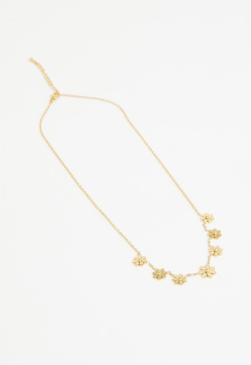 Superbalist - Flower charm necklace - gold