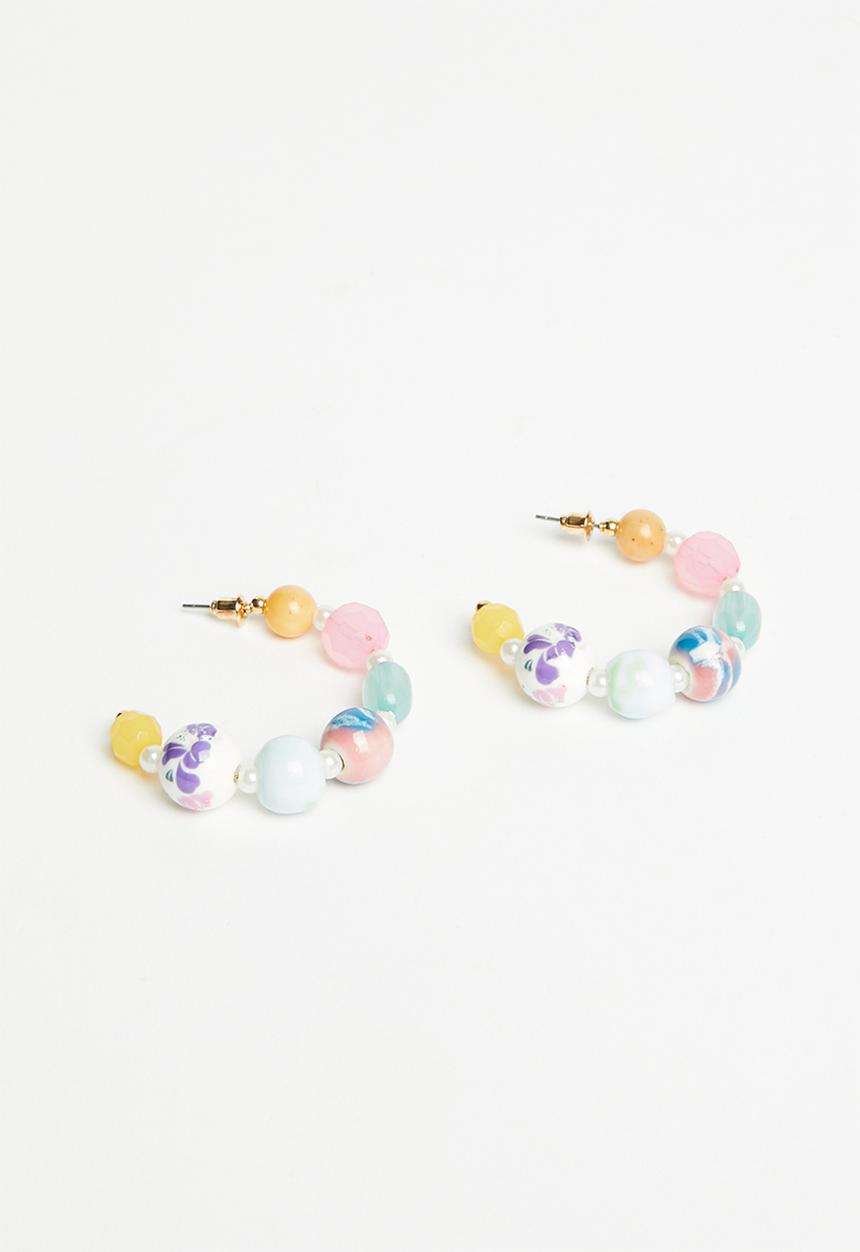 Superbalist - Polly beaded hoop earrings - multi