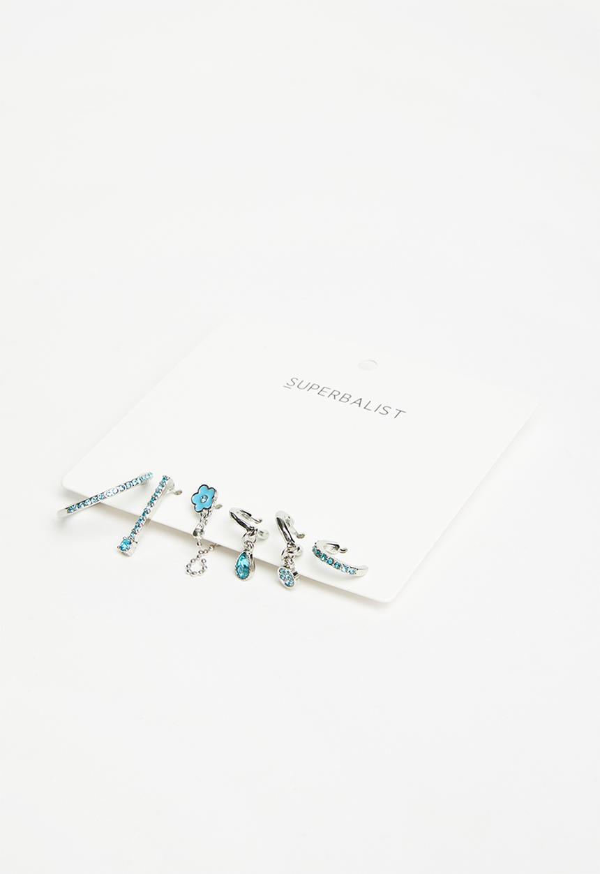 Superbalist - Lulu earring pack - silver & blue