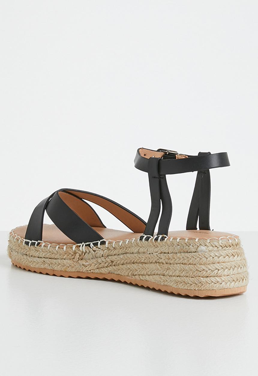 Superbalist - Caitlin ankle strap espadrille - black