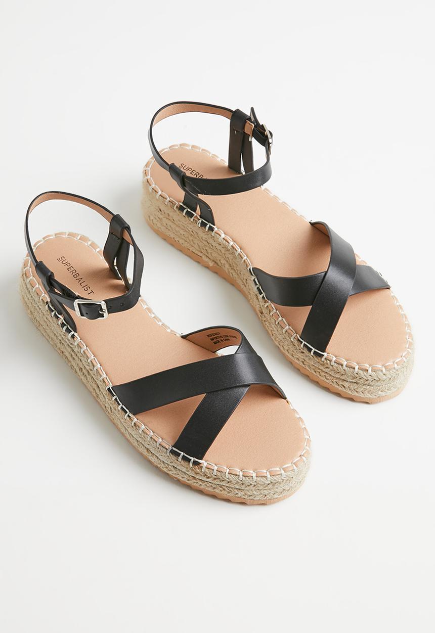 Superbalist - Caitlin ankle strap espadrille - black