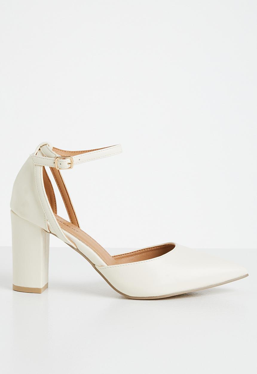 Superbalist - Azaria ankle strap block heel - milk