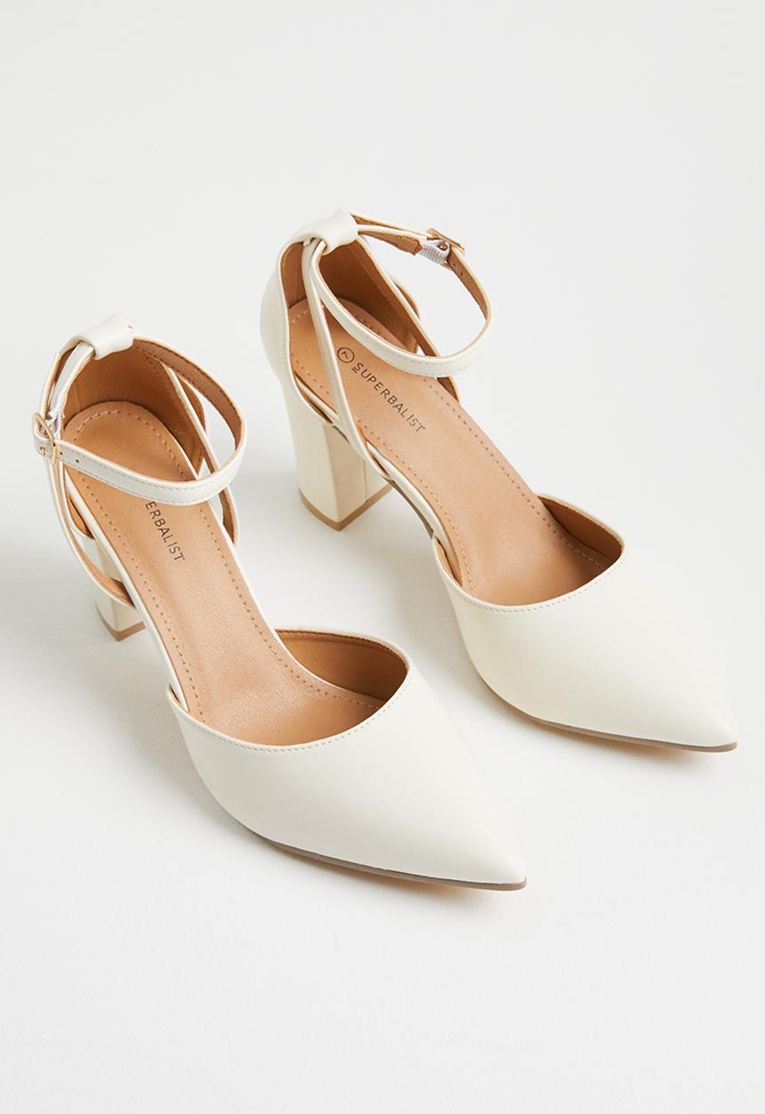 Superbalist - Azaria ankle strap block heel - milk