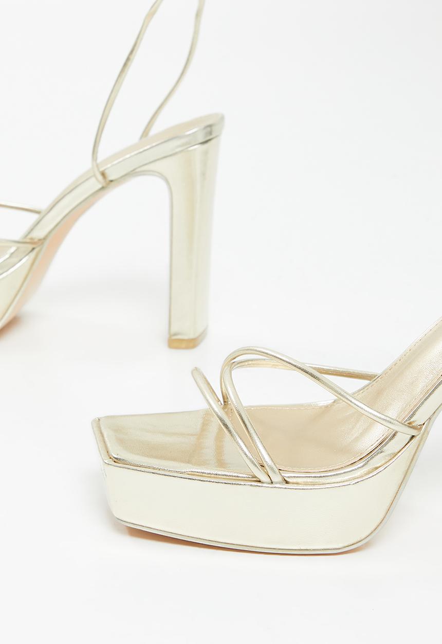 Public Desire - Bring it block heel - gold 