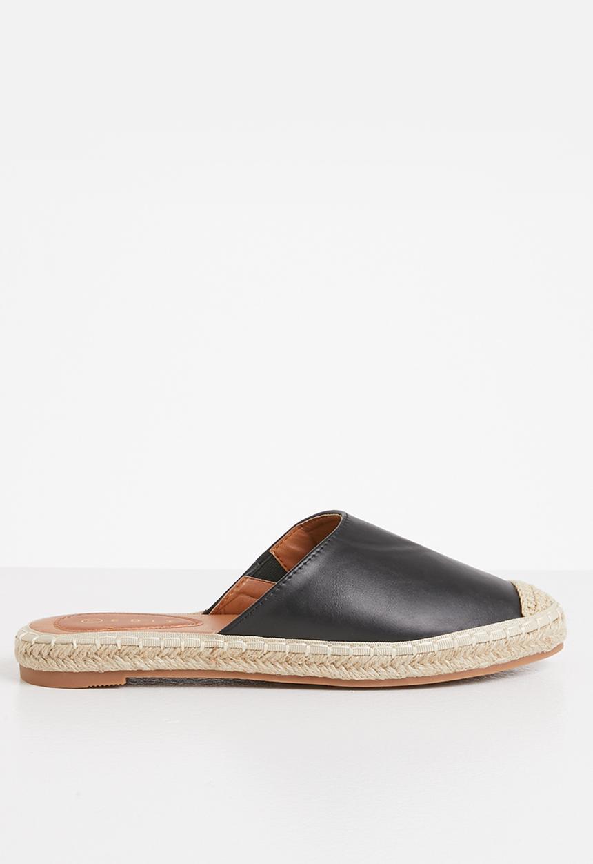 edit - Bianca espadrille slide - black