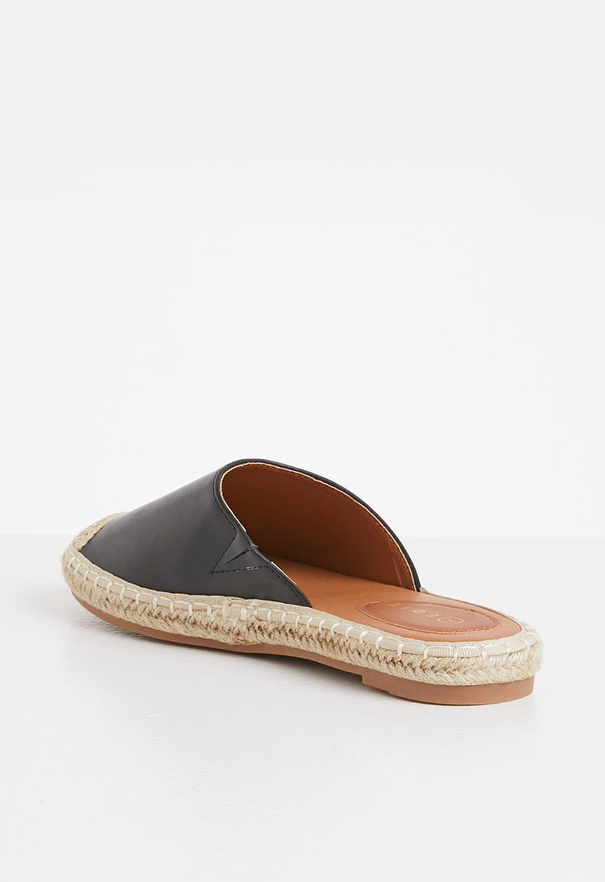edit - Bianca espadrille slide - black