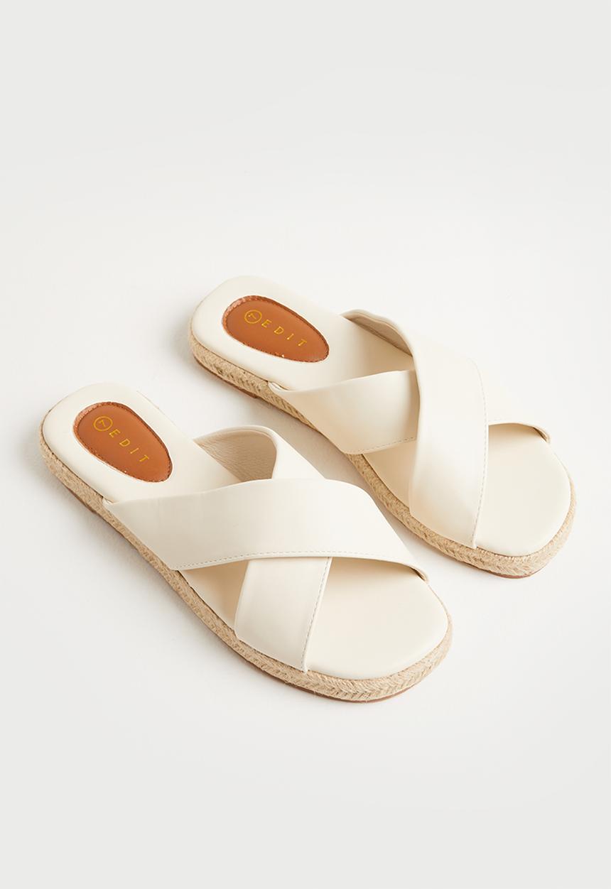 edit - Robyn espadrille mule - off white