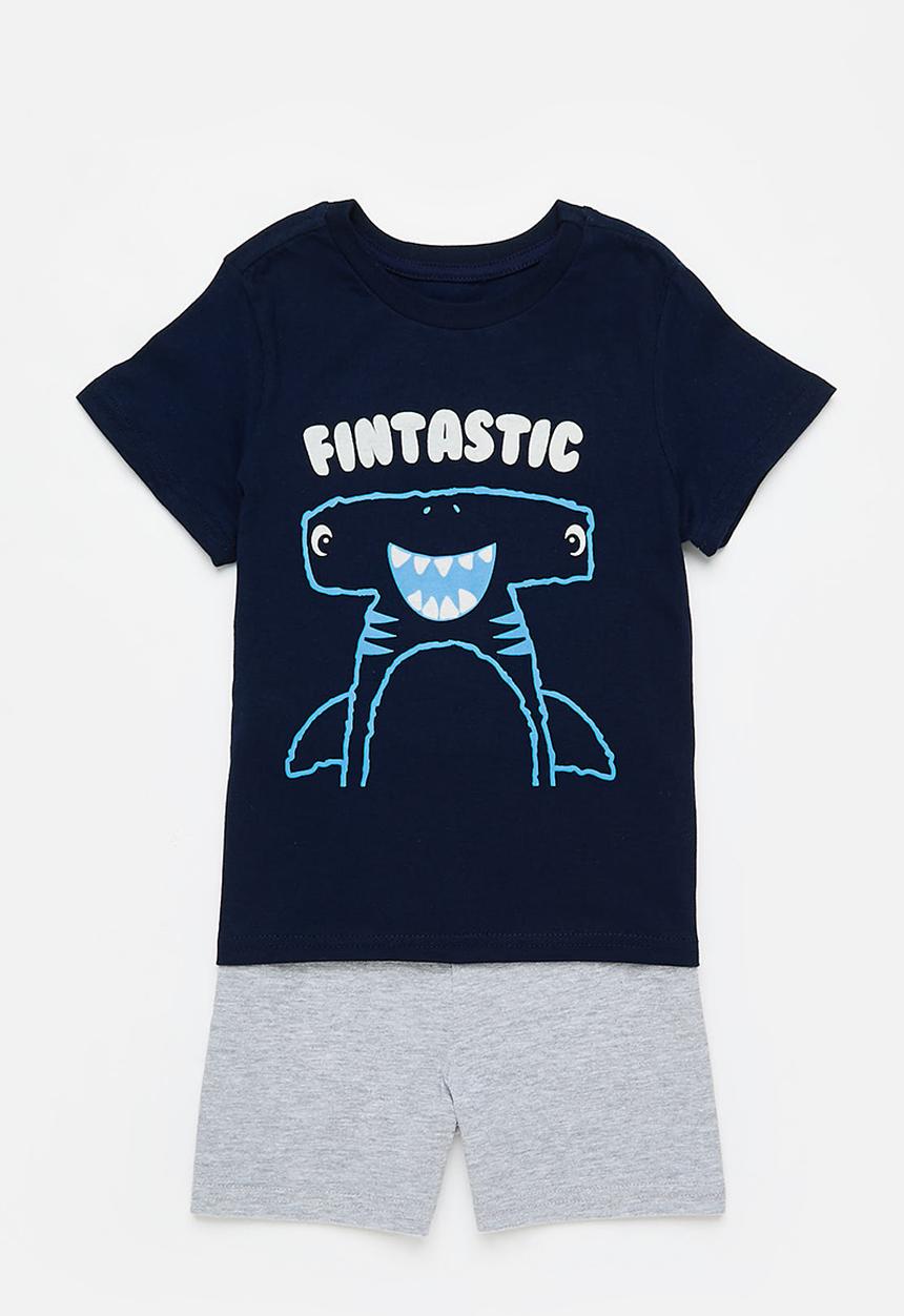 Superbalist - Boys summer pj set - navy & grey