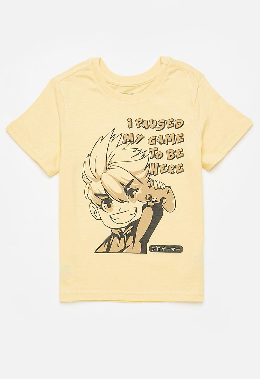 Superbalist - 2 pack printed tee - stone & yellow