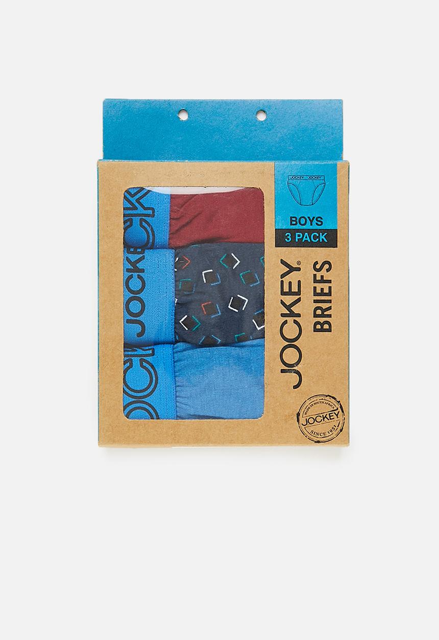 Jockey - 3 pack boys jockey brief - print