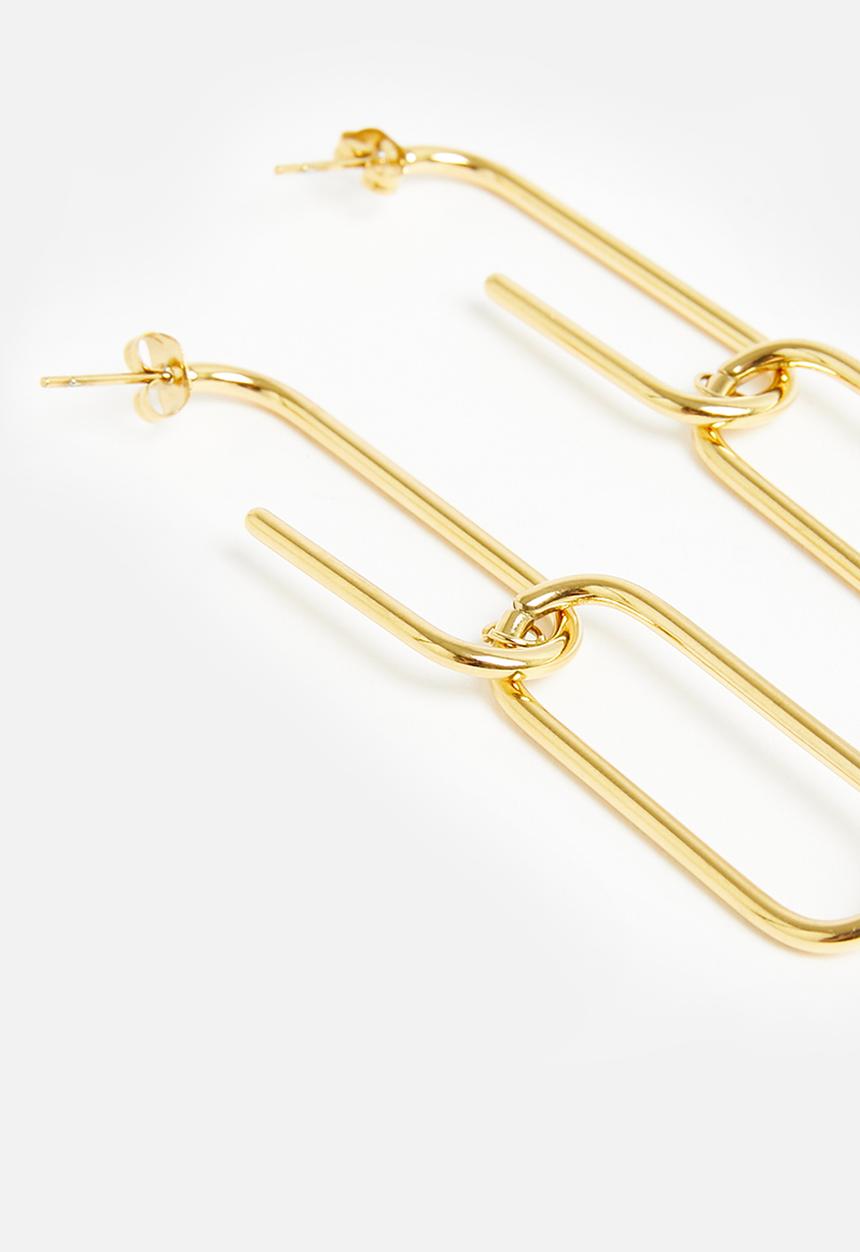 Tessa Design - Morgan linked earring - gold