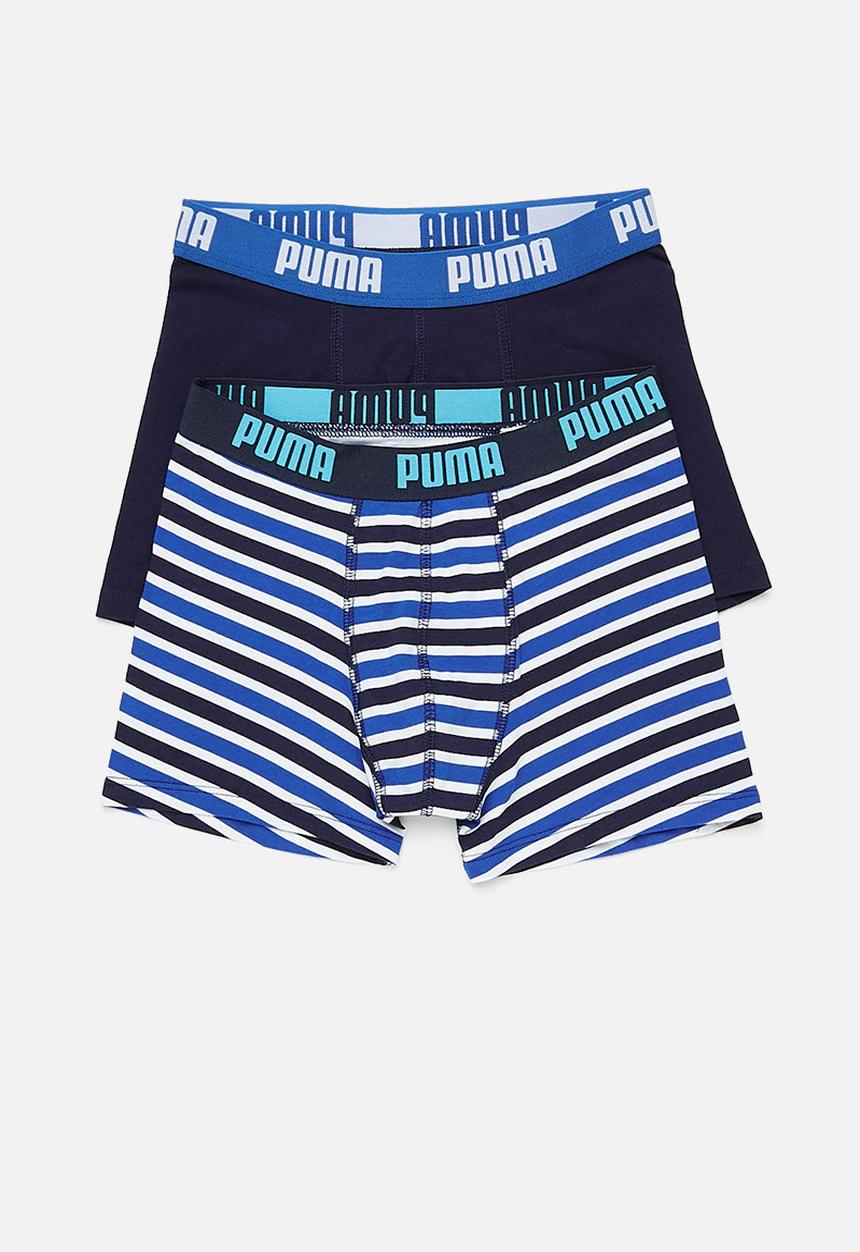 PUMA - Boys 2-pack boxer - blue/ stripe