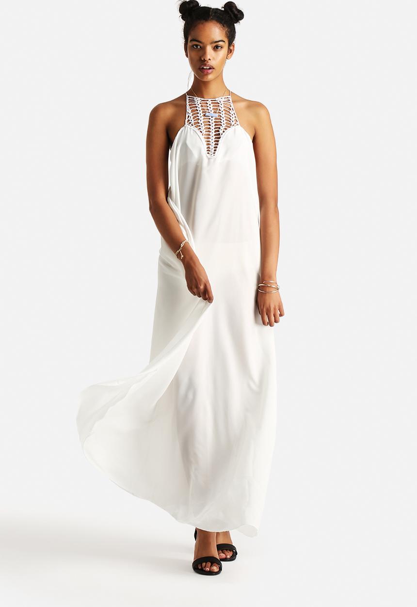 The Lot - Tied Down Halter Maxi Dress