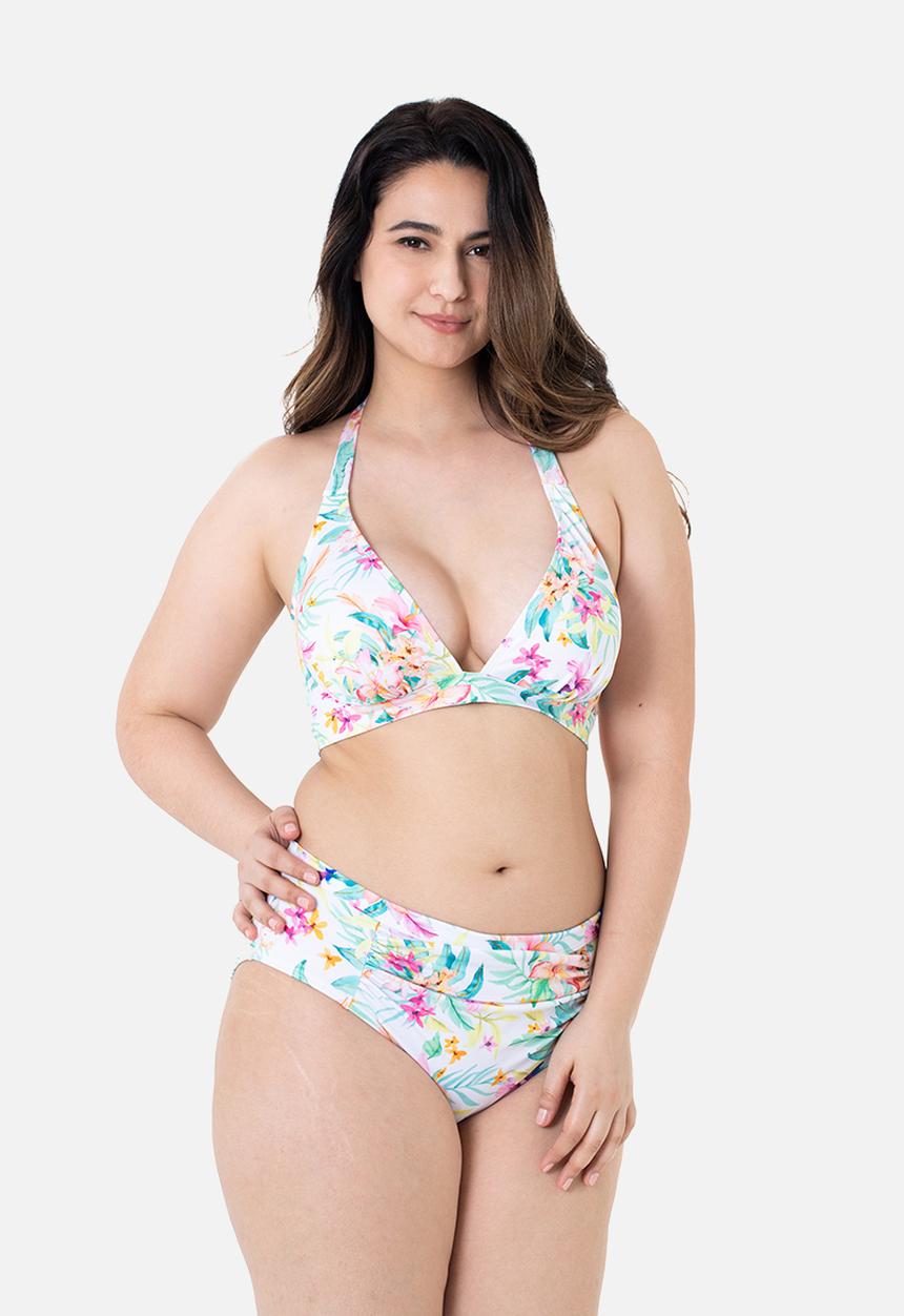 DORINA - Plus koro island bikini top - white