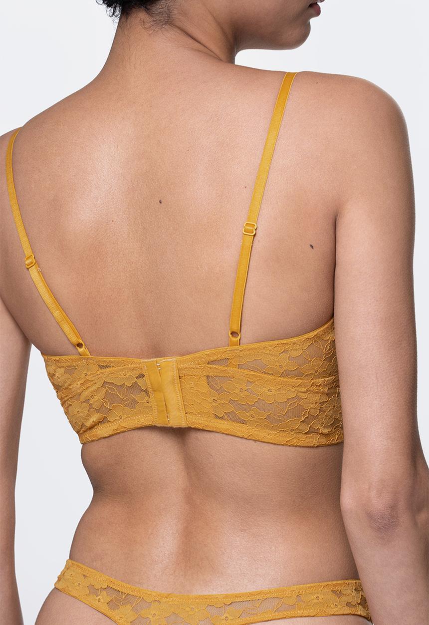 DORINA - Amaya-2pp nonpadded bralette - yellow & ink
