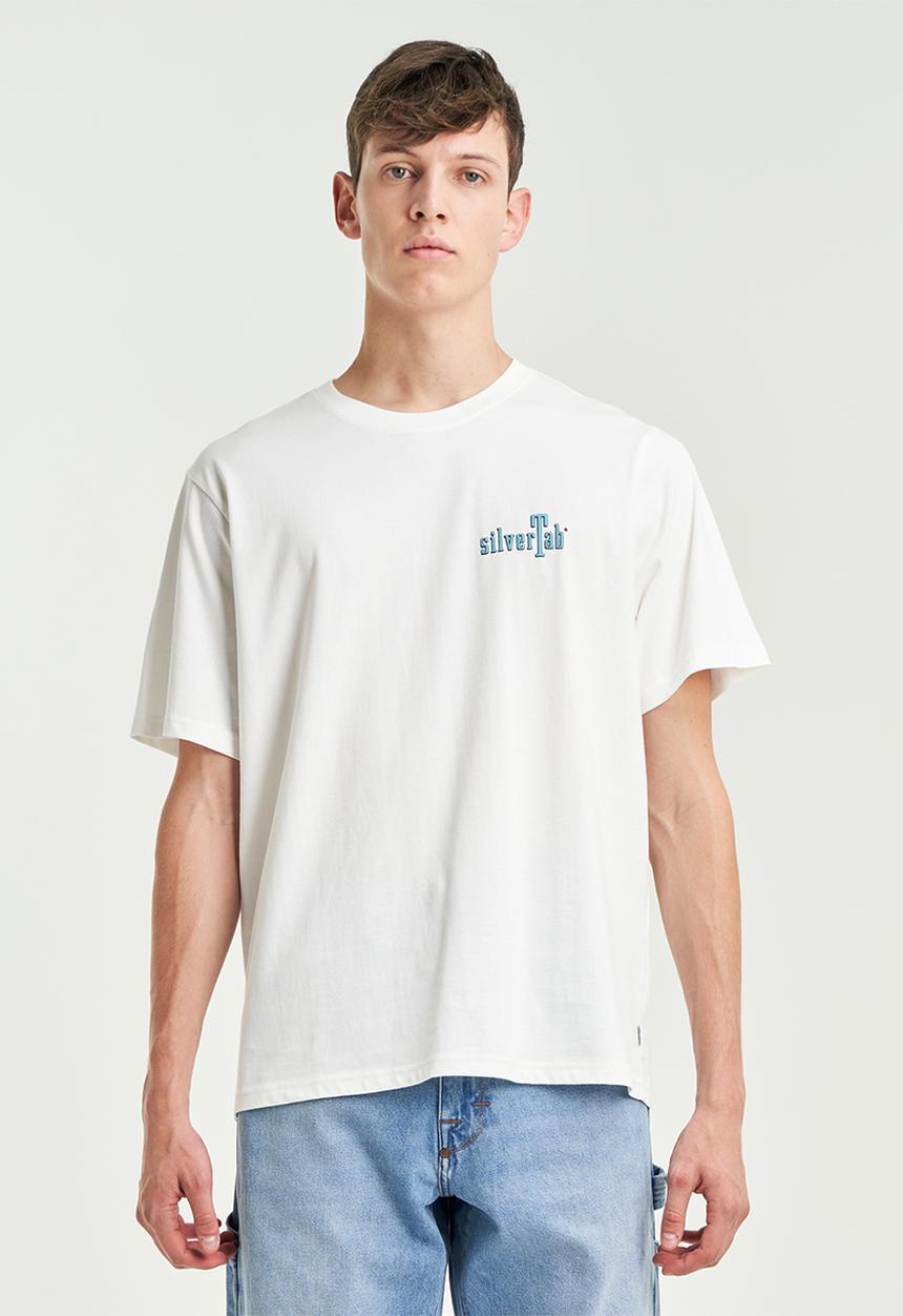 Levi’s® - Short sleeve relaxed fit tee - silvertab slab globe white