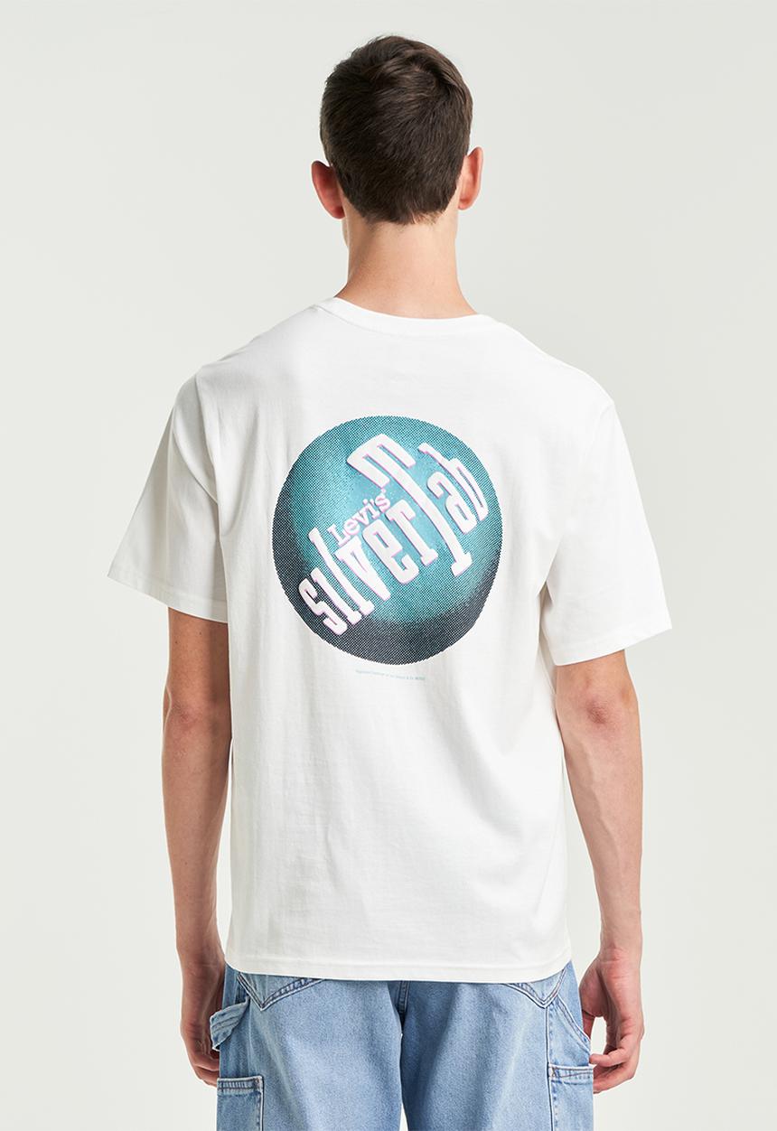 Levi’s® - Short sleeve relaxed fit tee - silvertab slab globe white