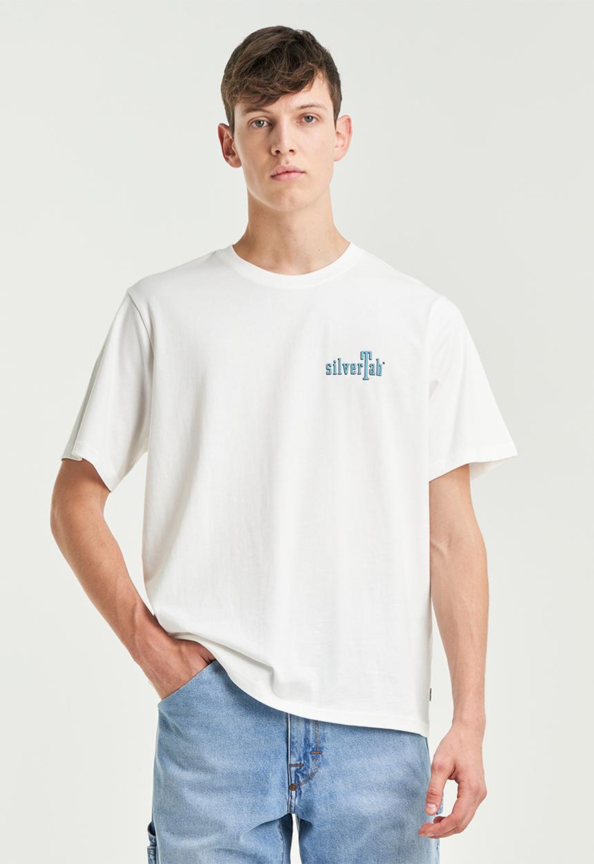 Levi’s® - Short sleeve relaxed fit tee - silvertab slab globe white