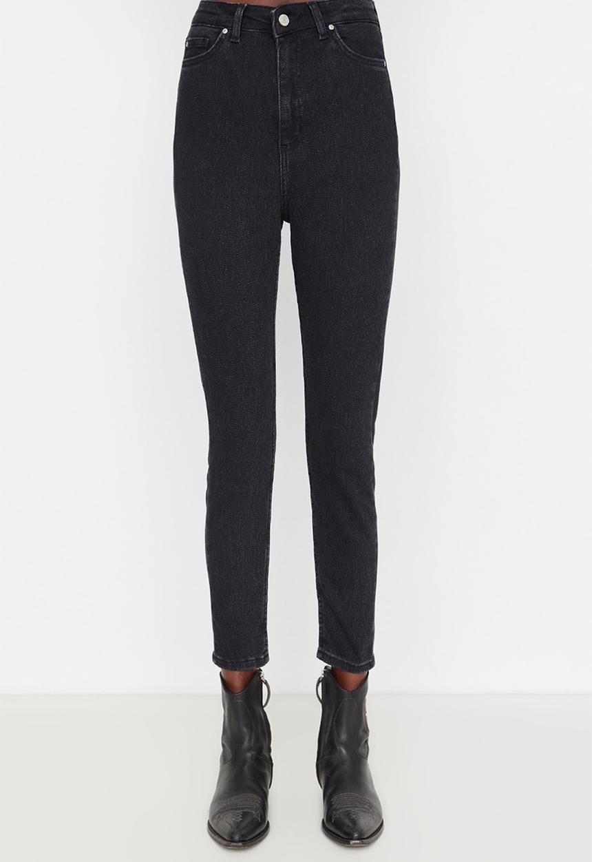 Trendyol - High waist skinny jeans - washed black