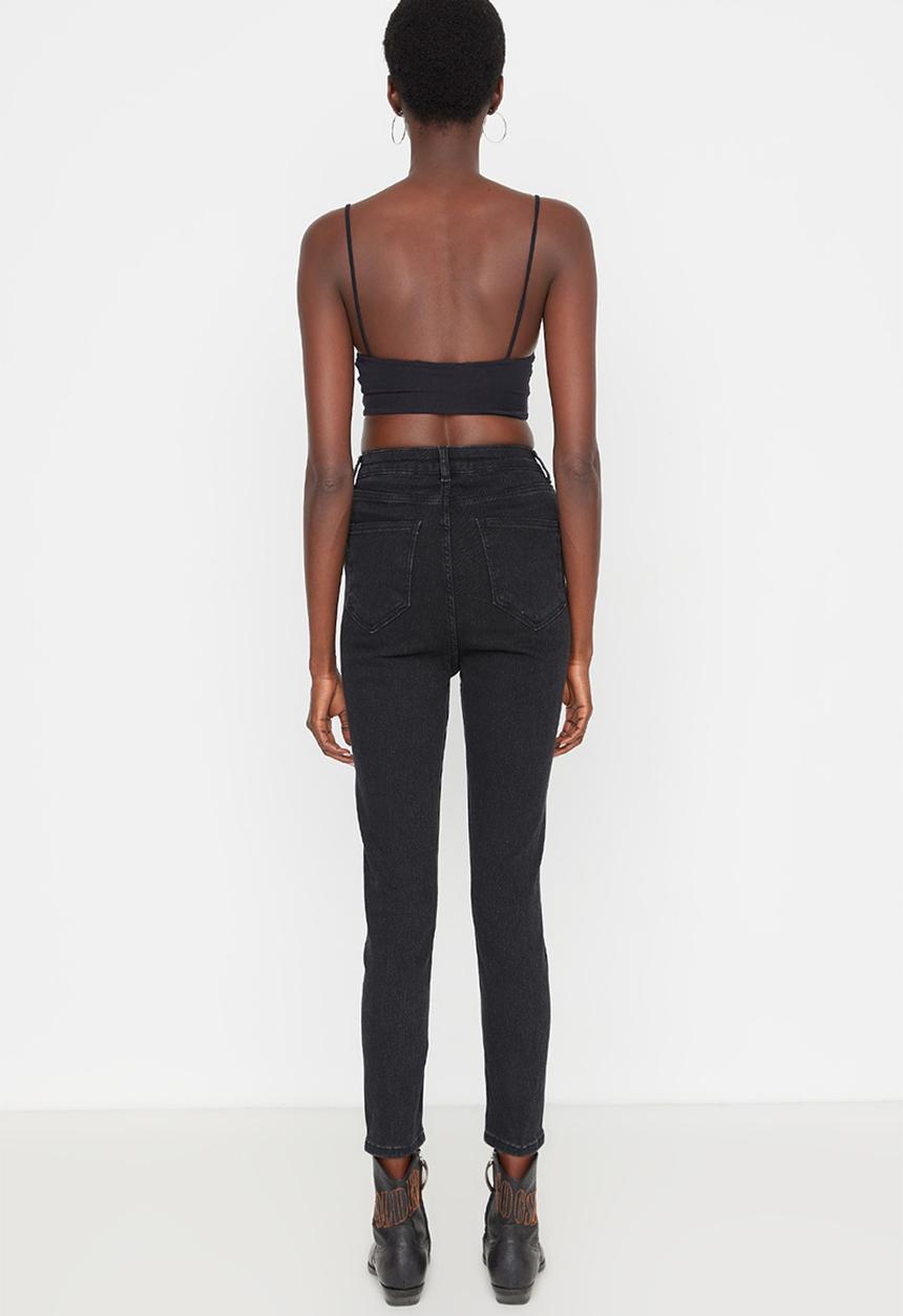 Trendyol - High waist skinny jeans - washed black
