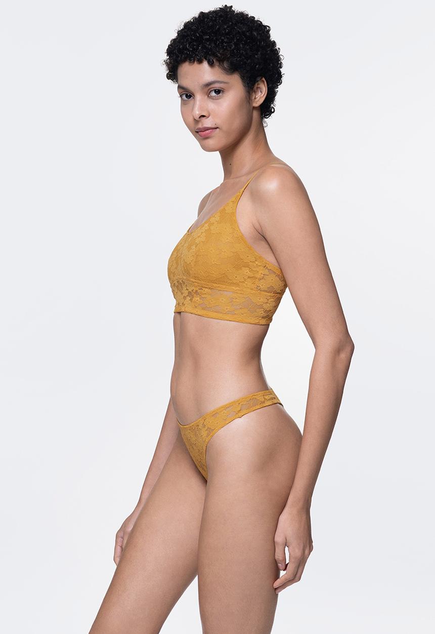 DORINA - Amaya-2pp nonpadded bralette - yellow & ink