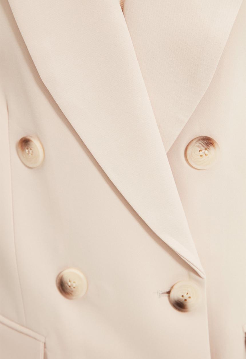 Trendyol - Oversized buttoned blazer jacket - beige