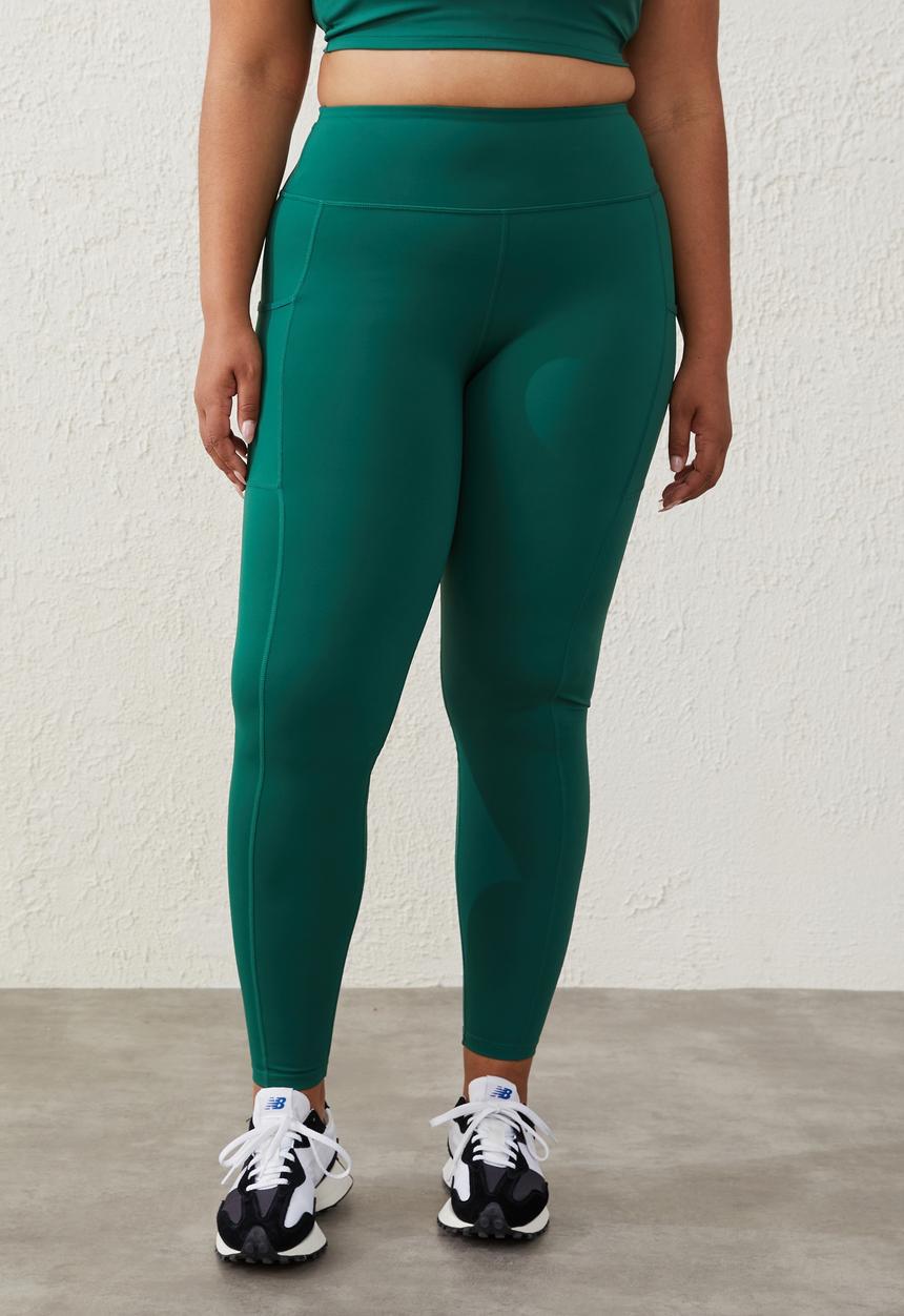 Cotton On - Curve active smoothing explorer tight - verdant green