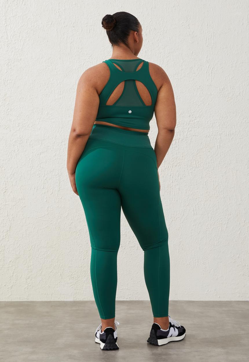 Cotton On - Curve active smoothing explorer tight - verdant green