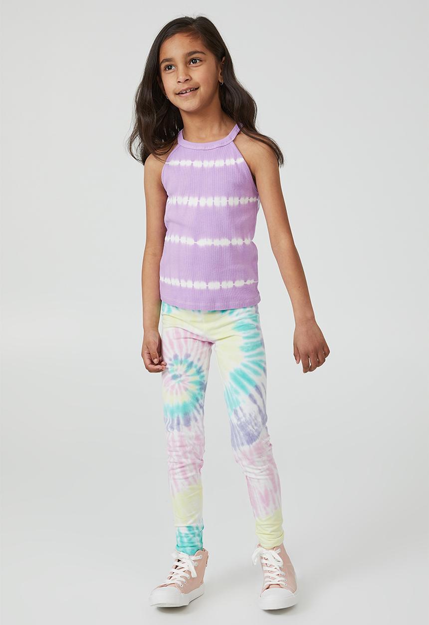 Cotton On - Leah rib tank - unicorn dreams/linear tie dye