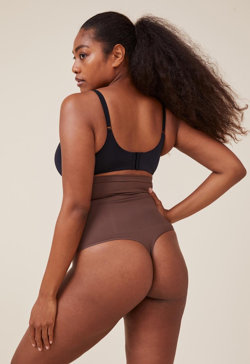 Cotton On - Got your back shapewear high waist g-string - espresso