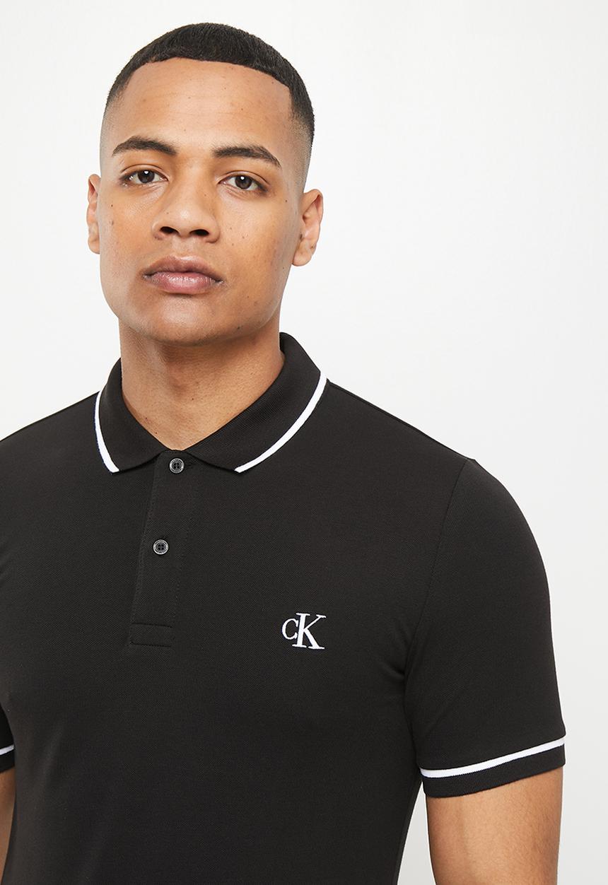 Calvin Klein - Tipping slim polo - Ck Black
