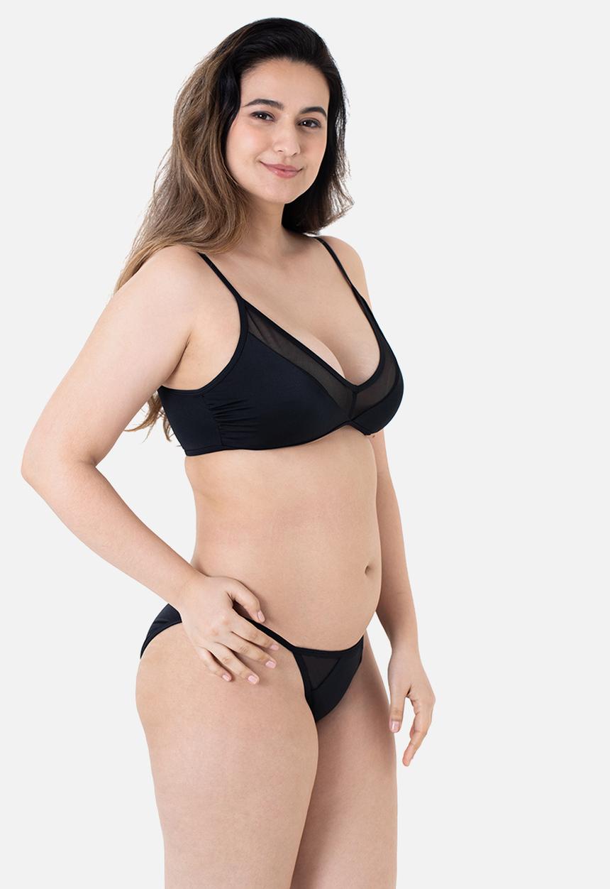 DORINA - Plus torca triangle bikini top - black