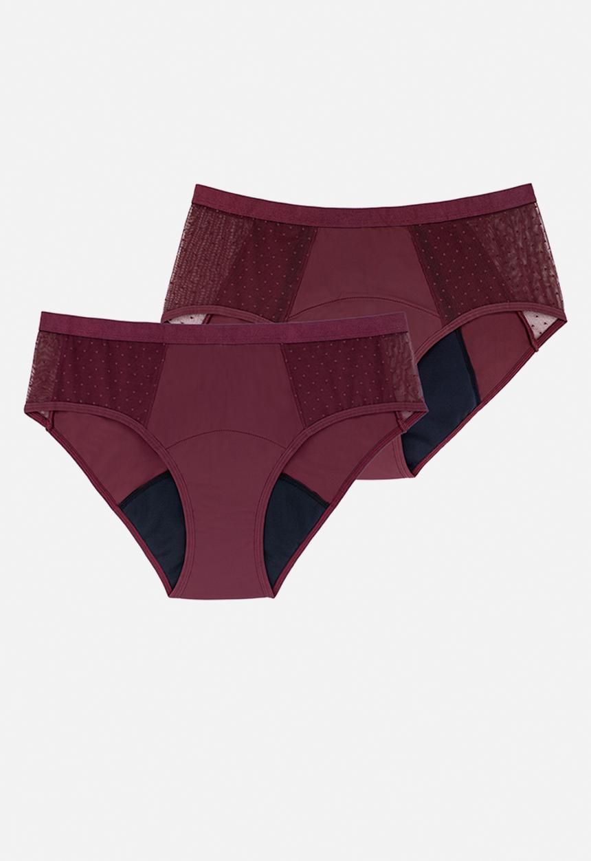 DORINA - Vega ecomoon 2-pack period panty - red