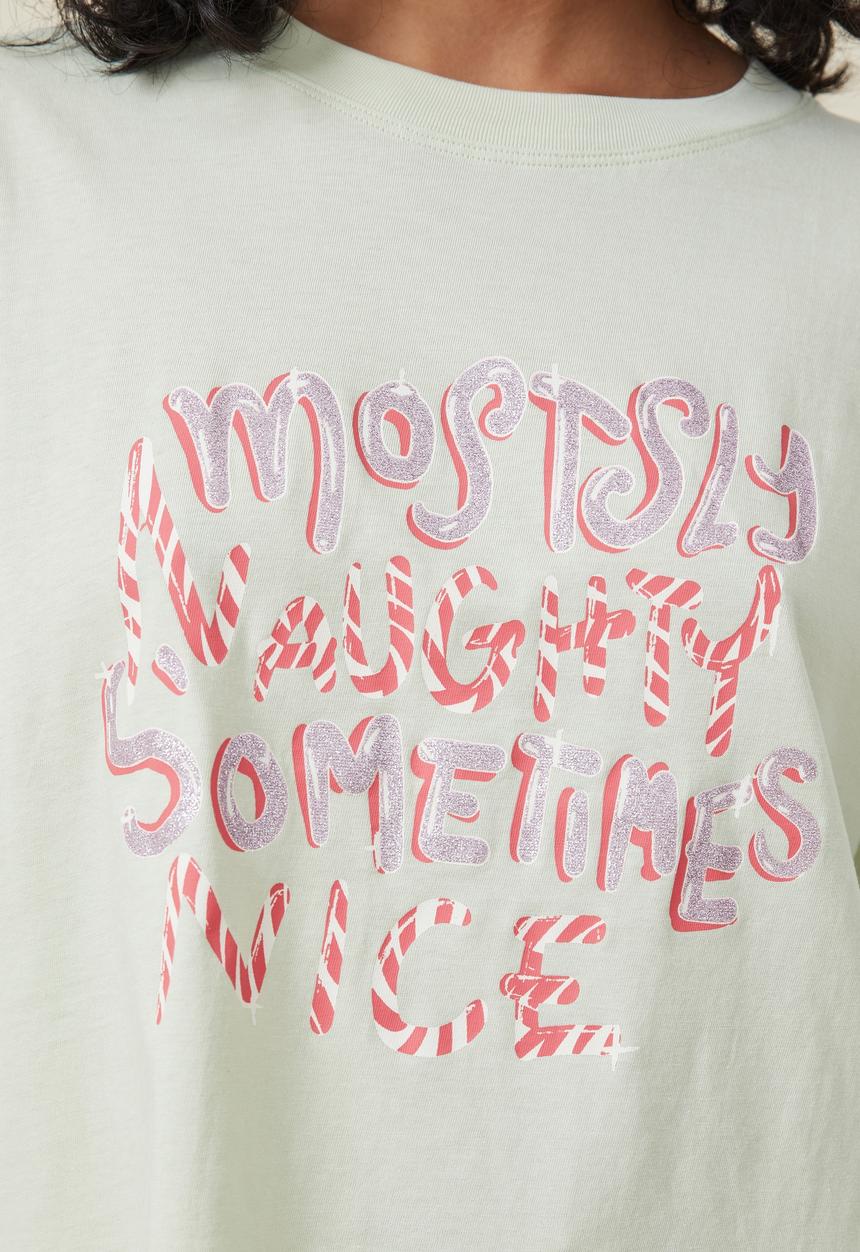 Cotton On - Jersey bed tee - mostly naughty