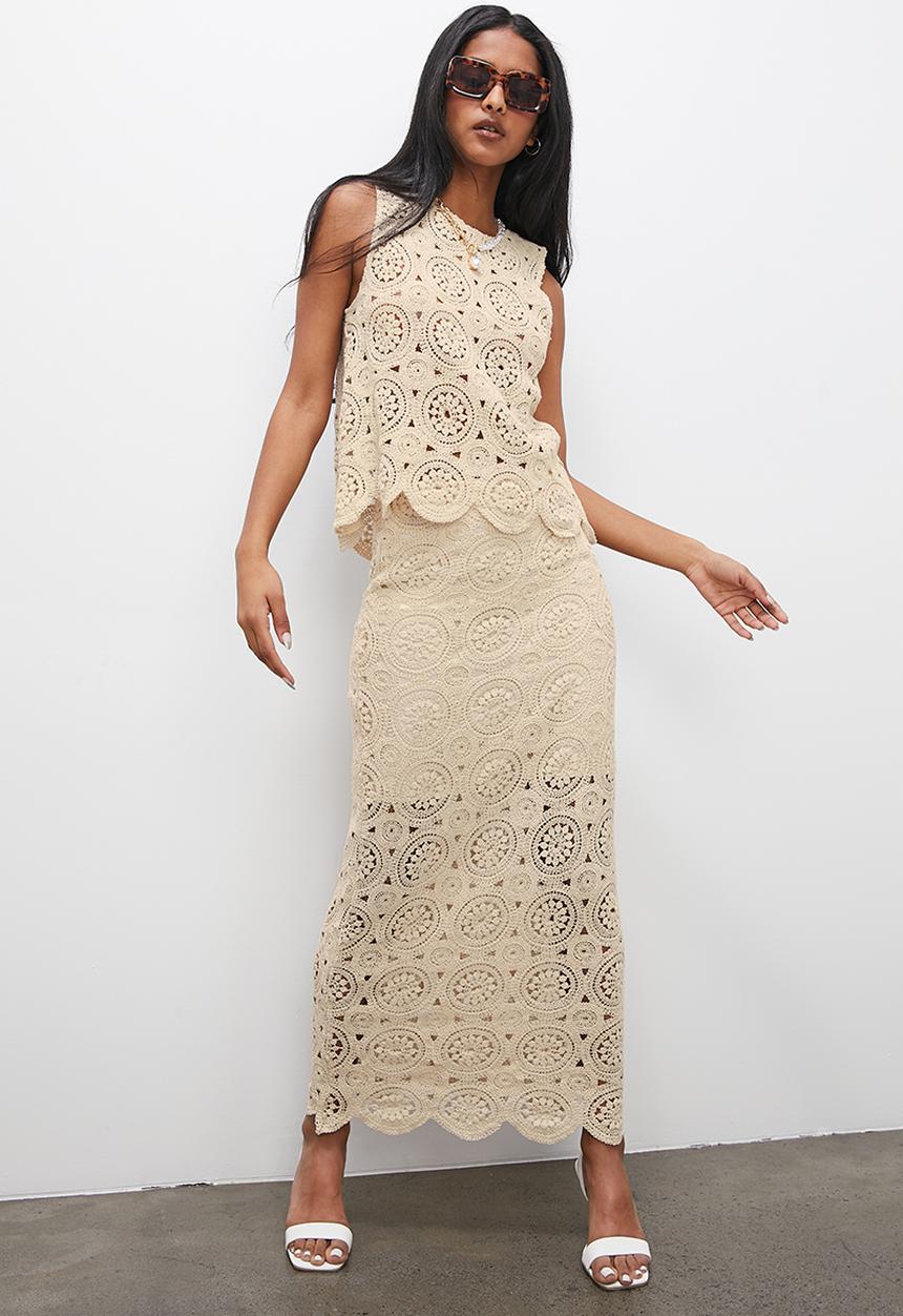 Superbalist - Crochet sleeveless cami - sand