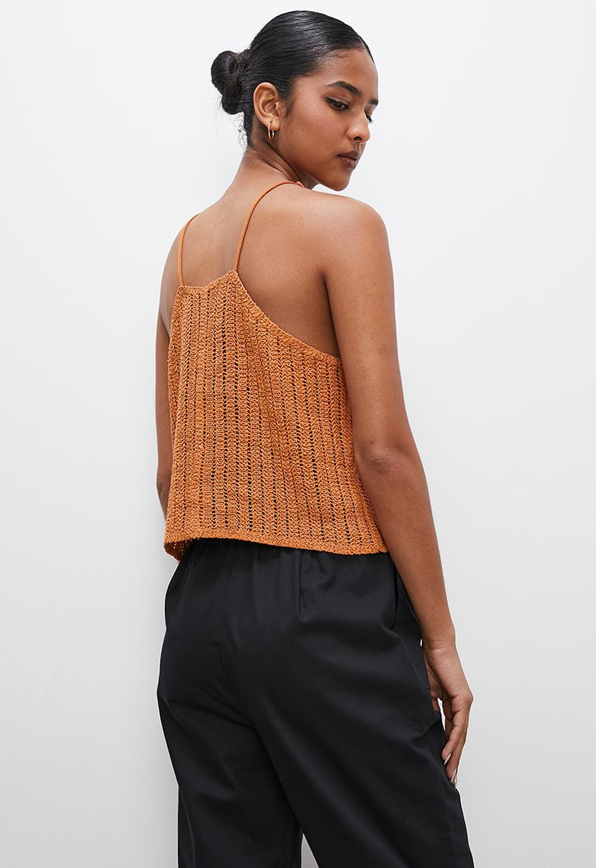 Superbalist - Strappy insert halter top - tan