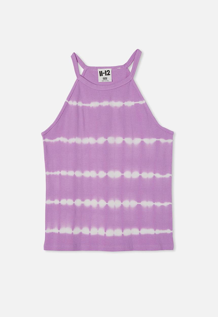 Cotton On - Leila rib tank - unicorn dreams/linear tie dye