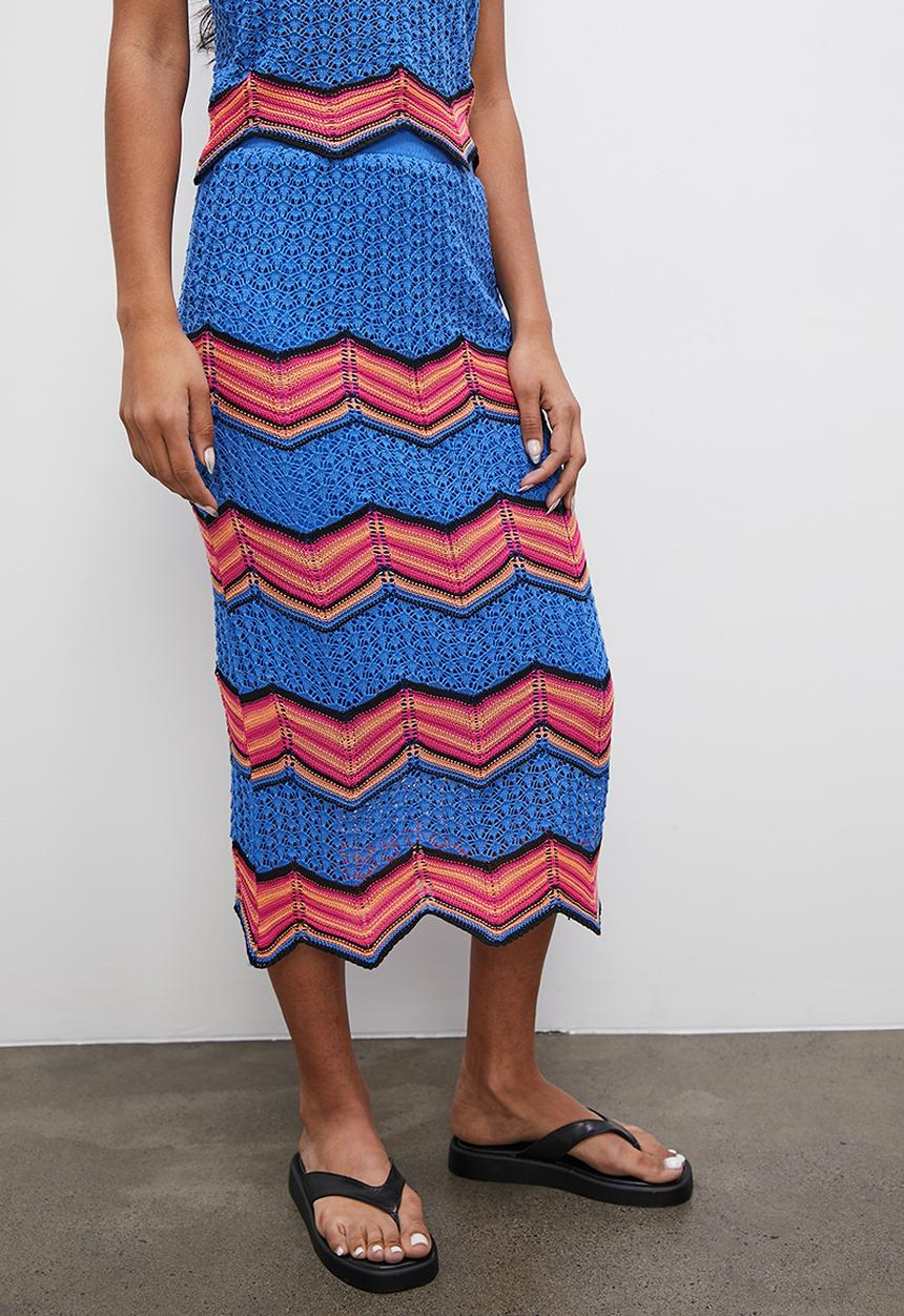 Superbalist - Bold crochet midi - blue & pink