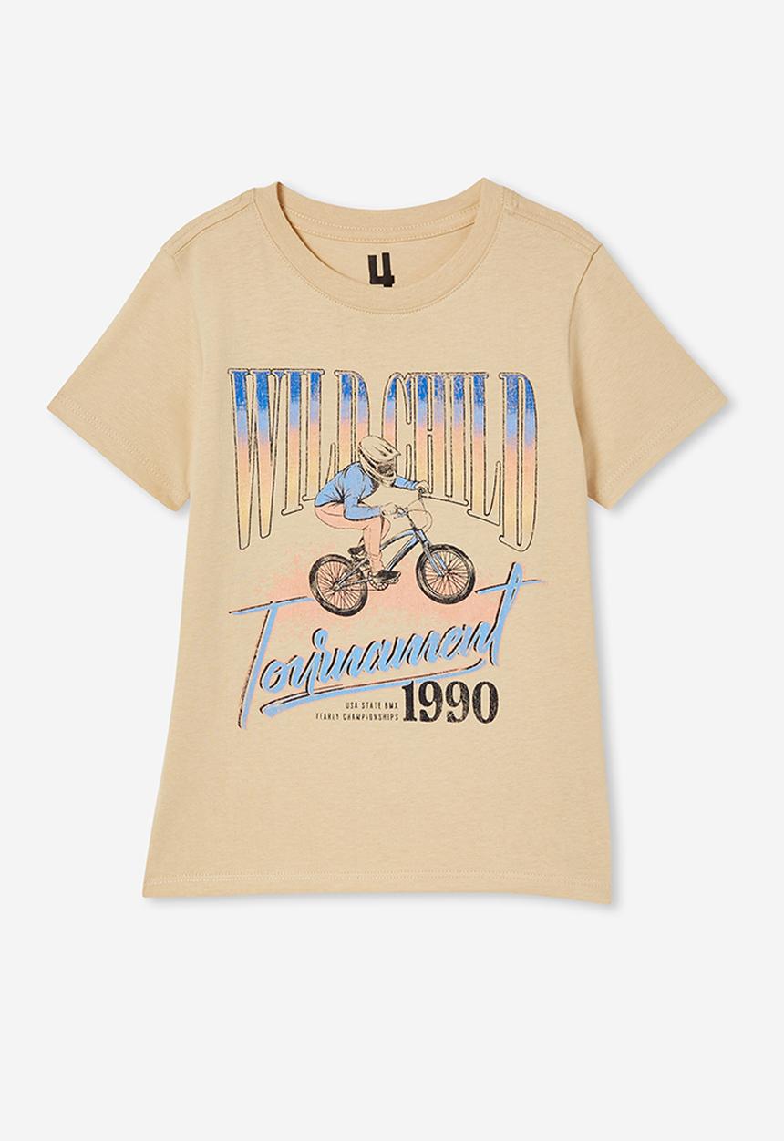 Cotton On - Max skater short sleeve tee - semolina/wild child bmx