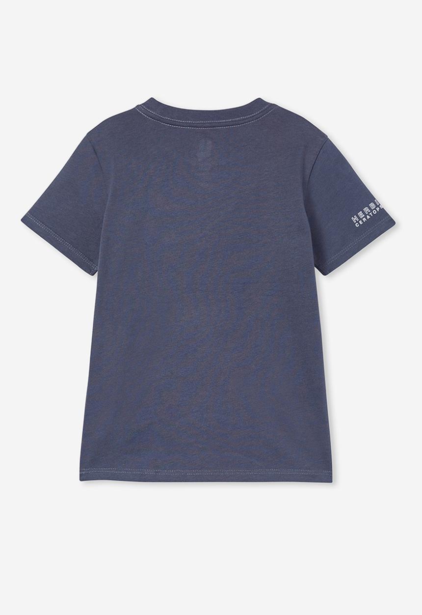 Cotton On - Max skater short sleeve tee - vintage navy/triceratops