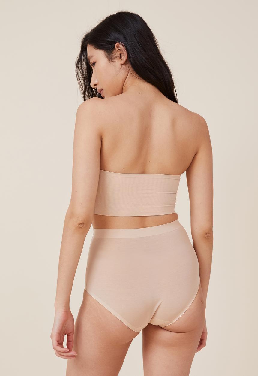 Cotton On - Power mesh shapewear high waisted bikini - frappe