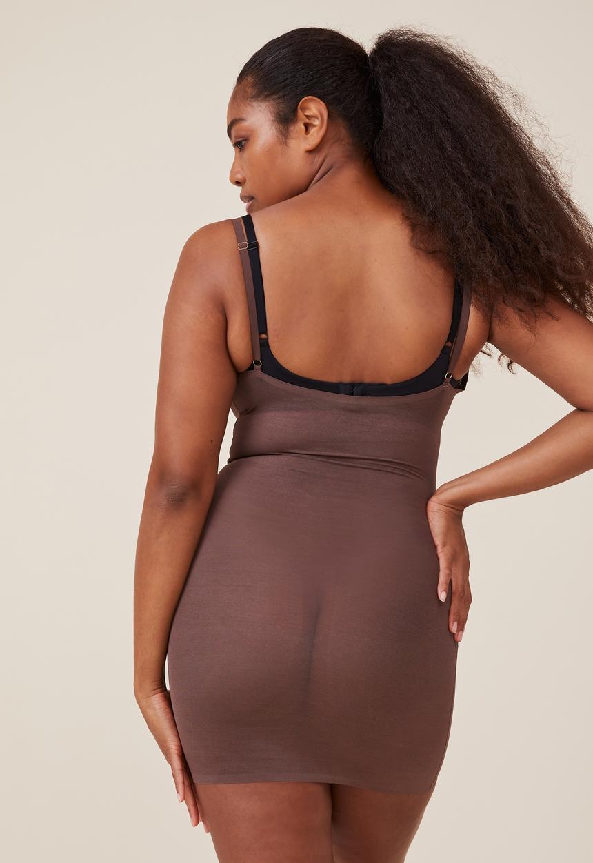 Cotton On - Power mesh shapewear under bra slip - espresso