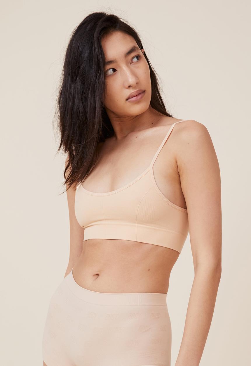 Cotton On - Shapewear seamless low back bralette - frappe