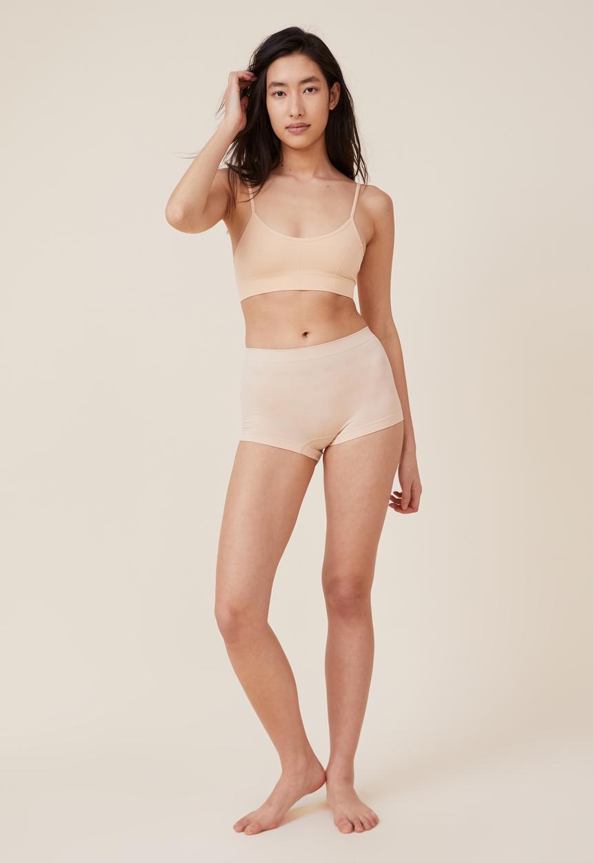 Cotton On - Shapewear seamless low back bralette - frappe