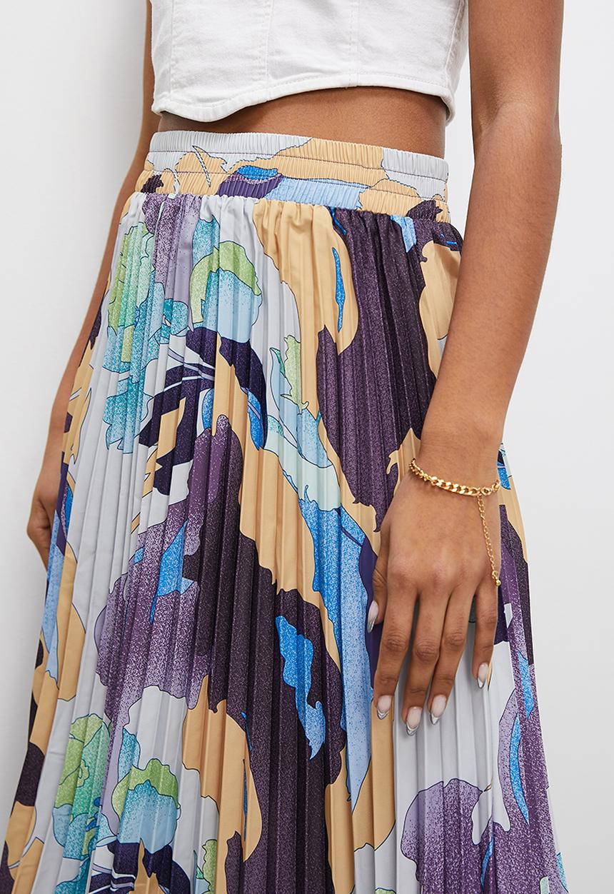 Superbalist - Maxi pleat - pink abstract print