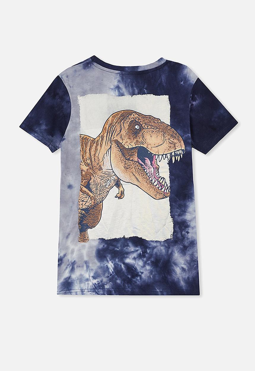 Cotton On - License short sleeve embellished  tee - lcn uni vintage navy wash/jurassic park