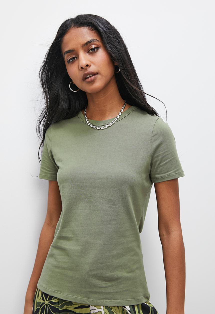 Superbalist - Basic crew fitted tee - pesto