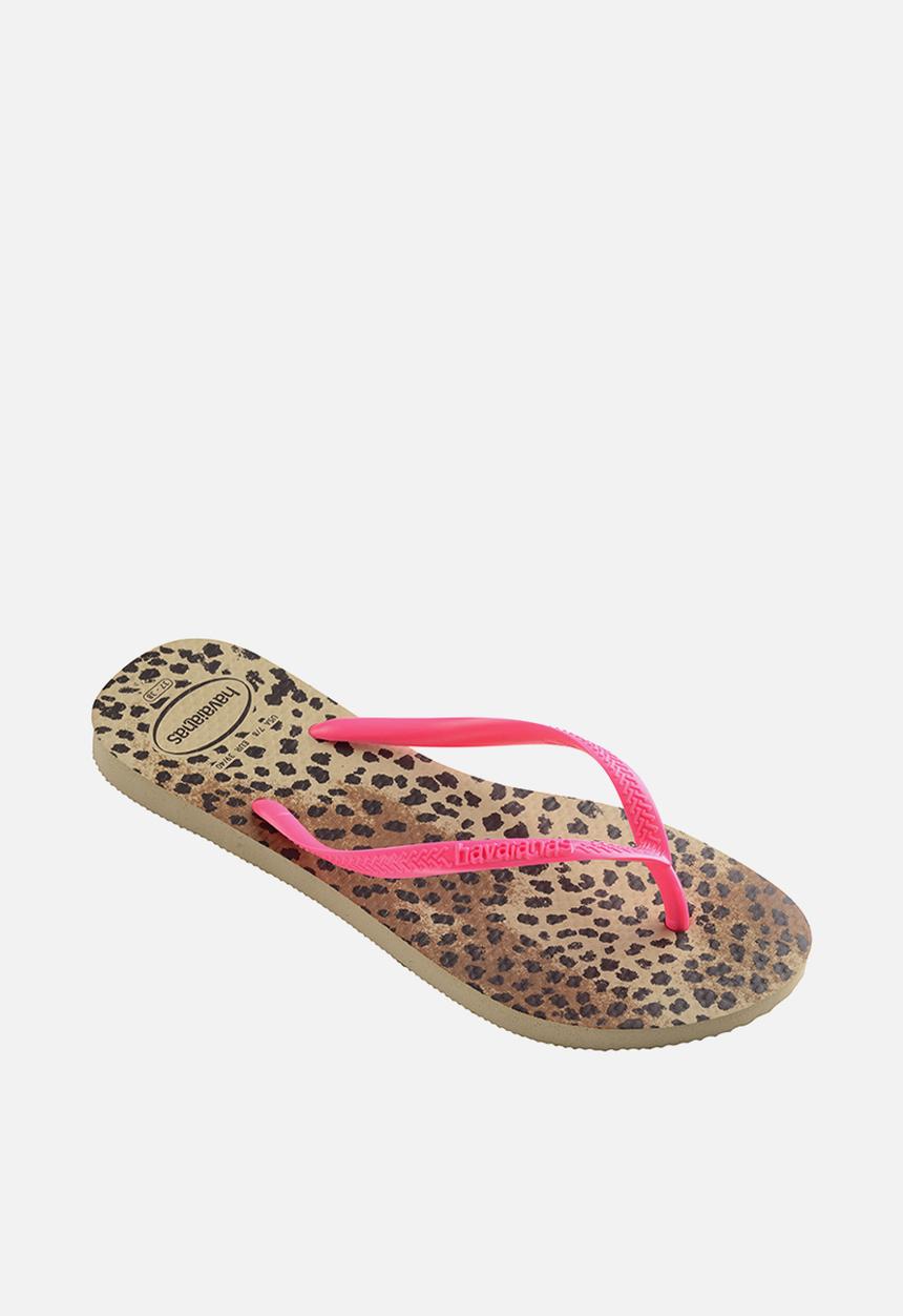 Havaianas - Kids slim animals - sand grey & pink